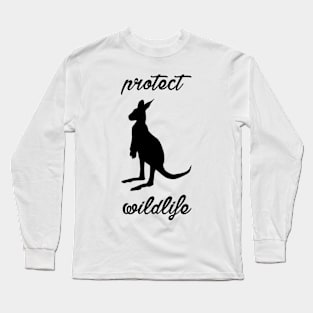 protect wildlife - kangaroo Long Sleeve T-Shirt